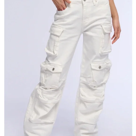 Label Brooklyn Cargo Pocket Wide Leg Jean - Picture 1 of 6